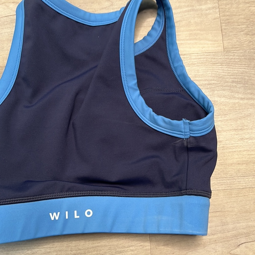 Wilo Tennis Sports Bra, Navy/ Cobalt, size XS NWT - Picture 4 of 4